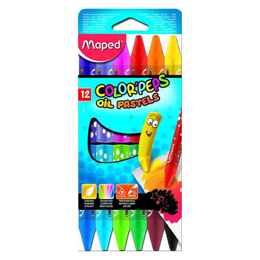 Maped Oil Pastel Color’Peps Triangular 12’s – Jimnettes Superstore