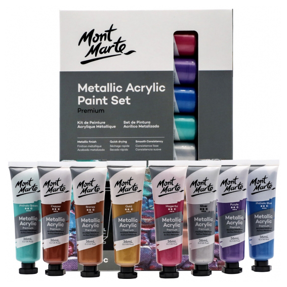Mont Marte Signature Acrylic Colour Paint Set 24 x 75ml
