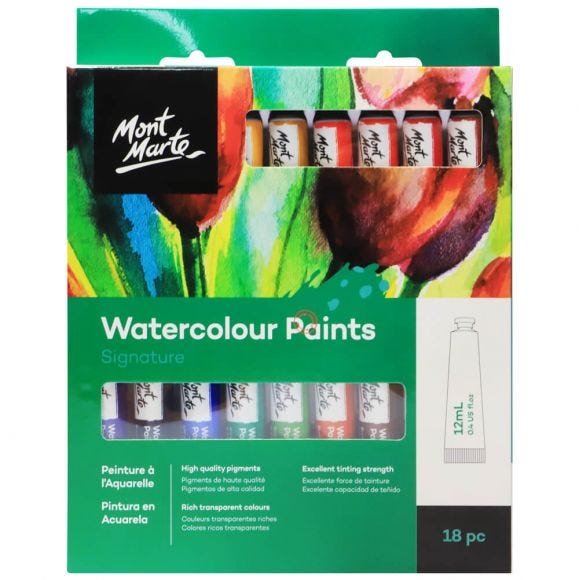 Mont Marte Signature Paint Set - Two Seasons Pastel Acrylic Paint 18pc x  12ml