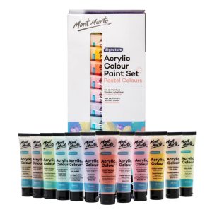 Koltose by Mash Acrylic Paint Set of 18 Colors, 8.5 fl oz. per Color (153 fl. oz. Total), 24 Brushes Included, Thick Artist Quality Acrylic P