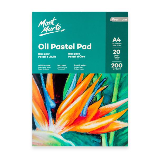 Mont Marte Premium Oil Pastel Pad A4 20 Sheets 200gsm – Jimnettes ...