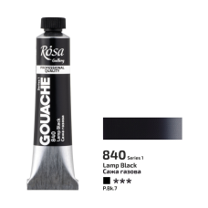 Rosa Gouache Paint Tube - Lamp Black 20ml