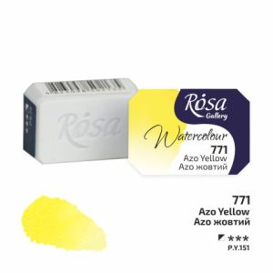 ROSA Gallery Watercolour Full Pan - Azo Yellow 2.5ml