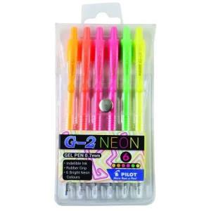Pilot G2 0.7mm Neon Wallet 6 Assorted