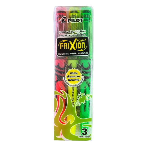 PILOT Frixion Light Highlighter - Wallet of 3