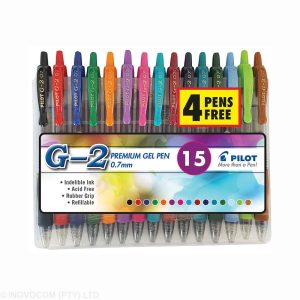 Pilot G2 0.7mm Gel Wallet 15 (11+4 Free) Assorted