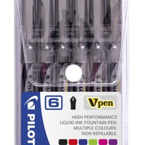 Pilot V Fountain Pen Wallet of 6
