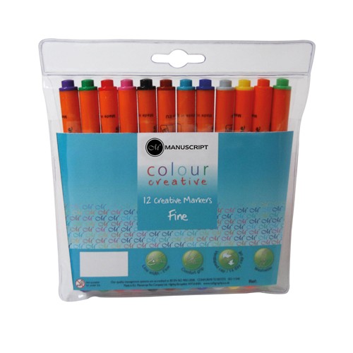 Colour Creative Markers Fine 12 Set
